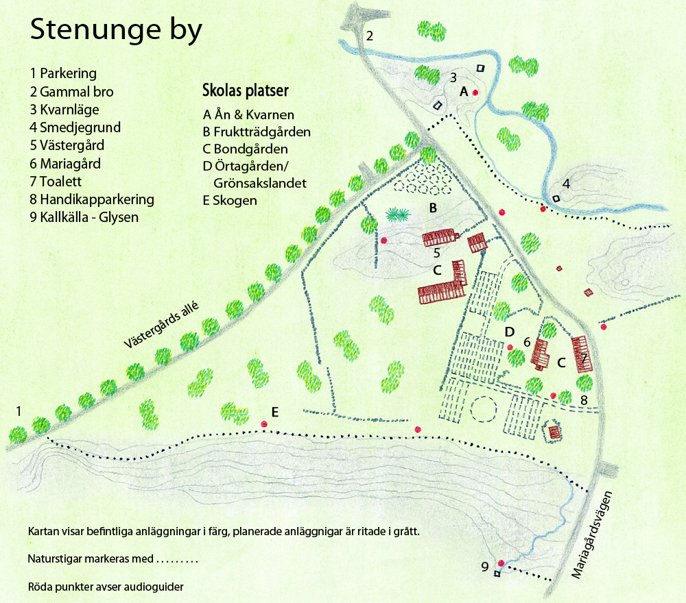 karta över Stenunge by