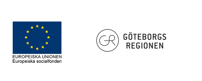 Europeiska socialfonden och GRs logotyper
